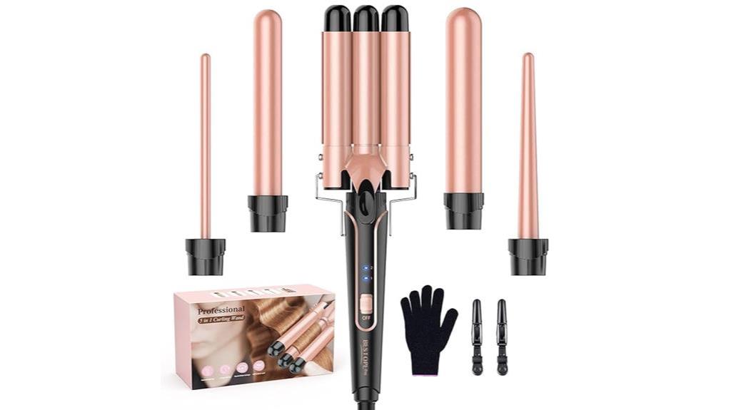 5 in 1 curling wand set