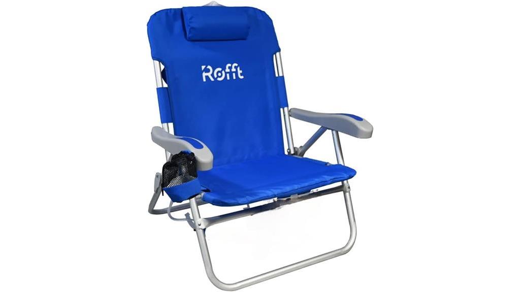 beach chair with backpack