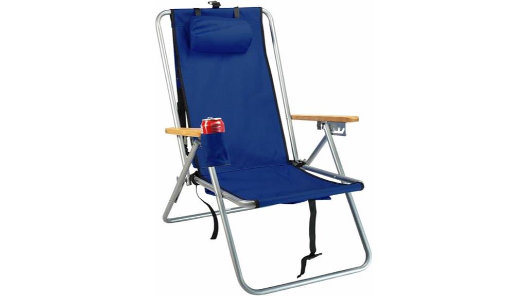 beach chair with pillow