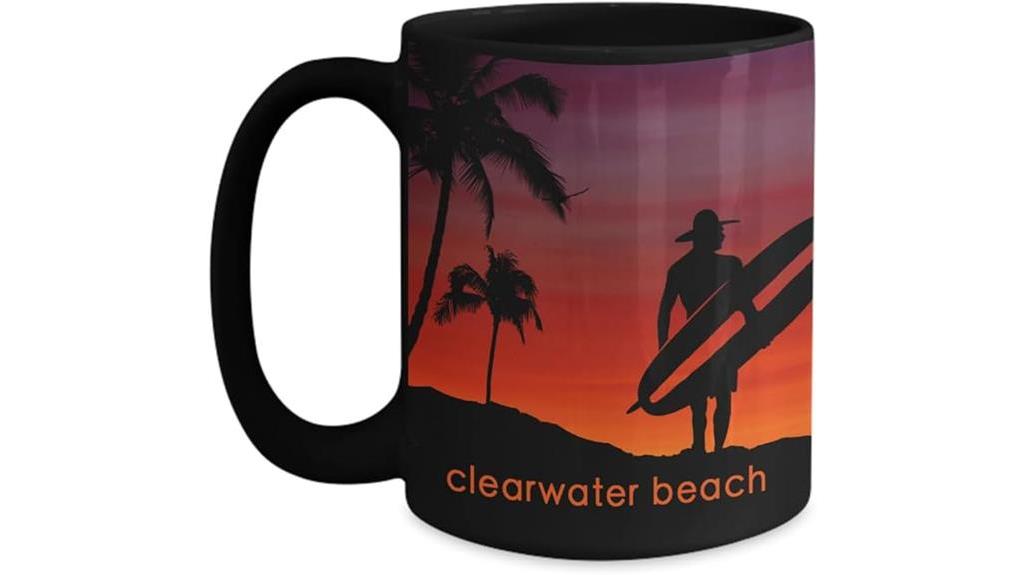 beach themed large coffee mug