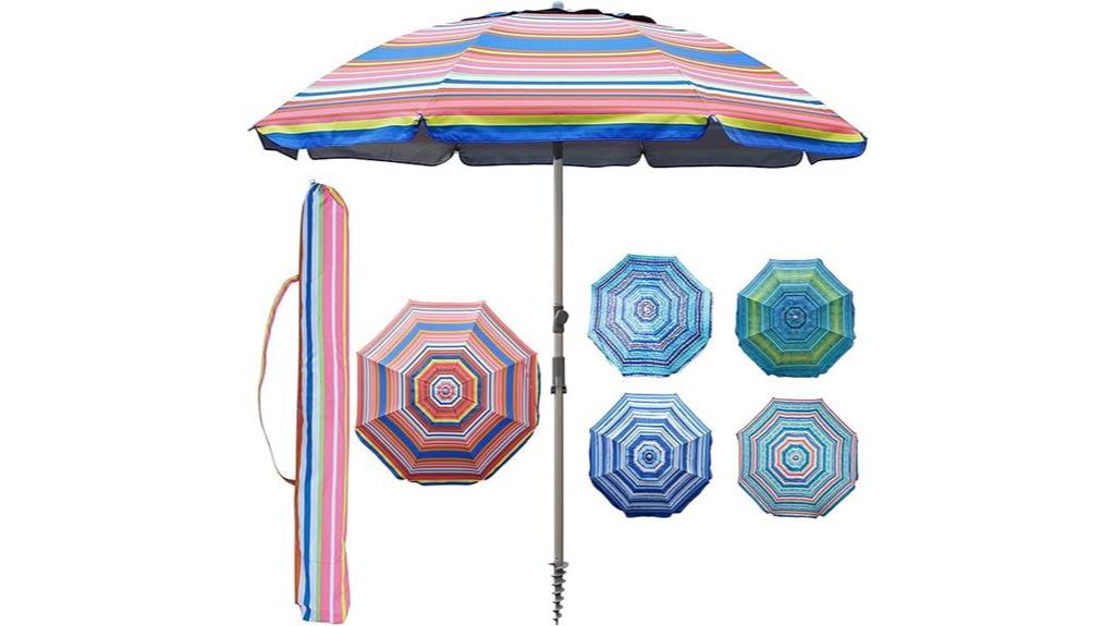 beach umbrella with anchor