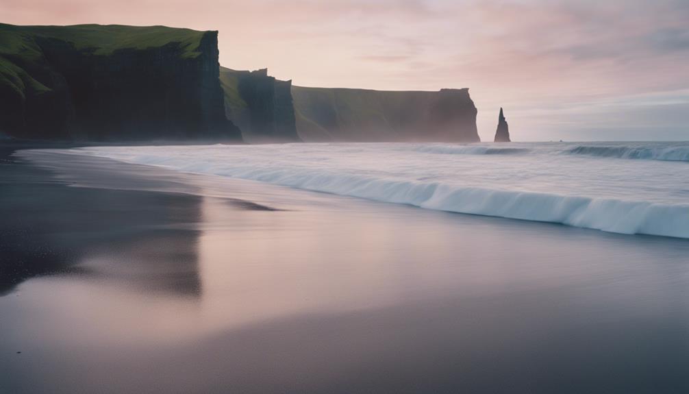 black sand basalt columns