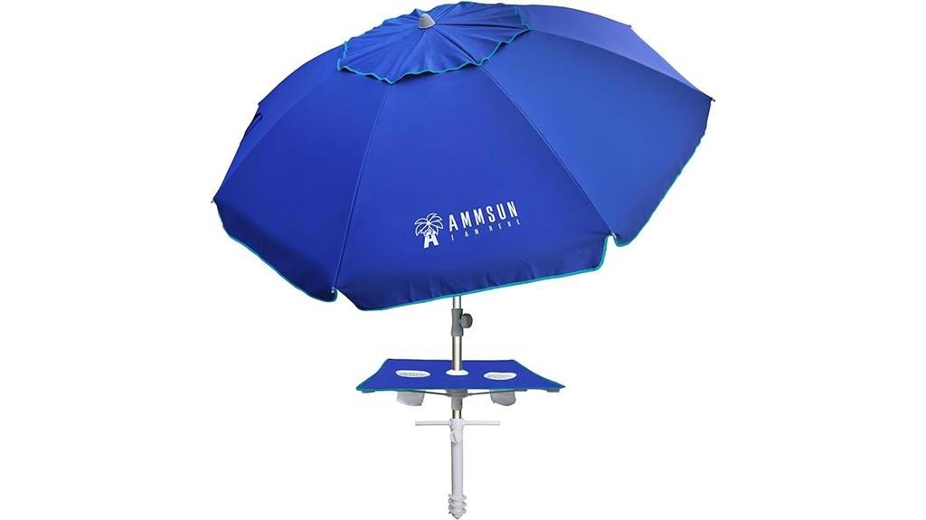 durable beach umbrella with accessories