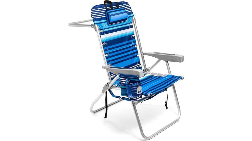 folding beach chair features