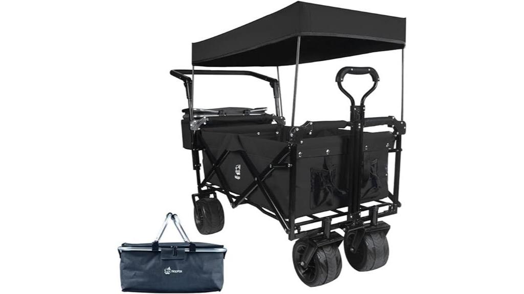 folding heavy duty wagon with canopy