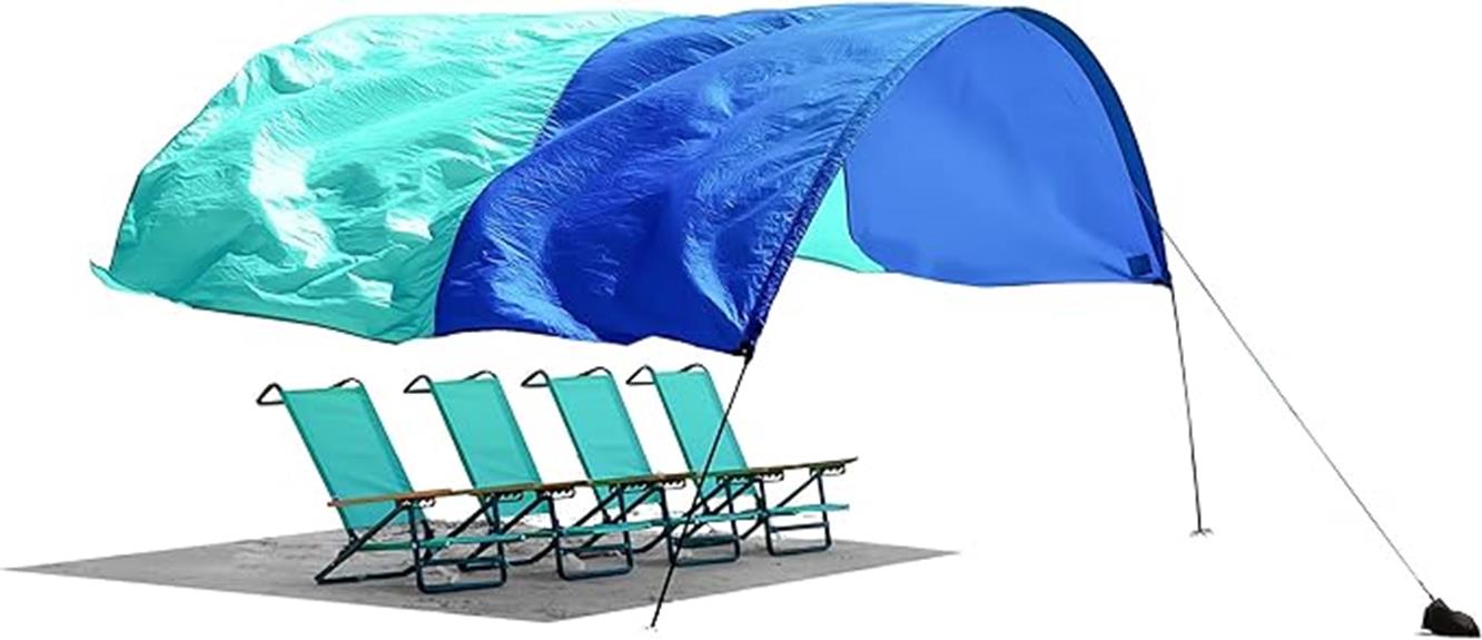 innovative wind powered beach canopy