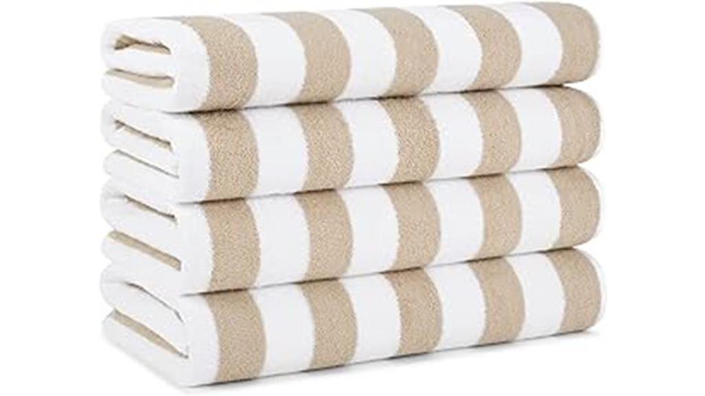 luxurious cabana stripe towels