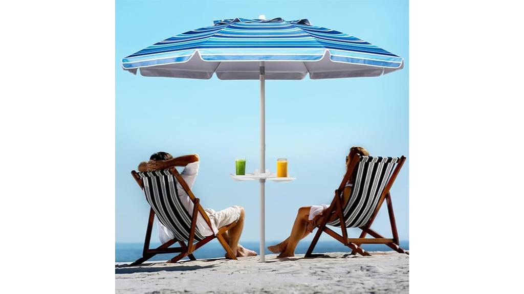 sturdy uv protective beach umbrella