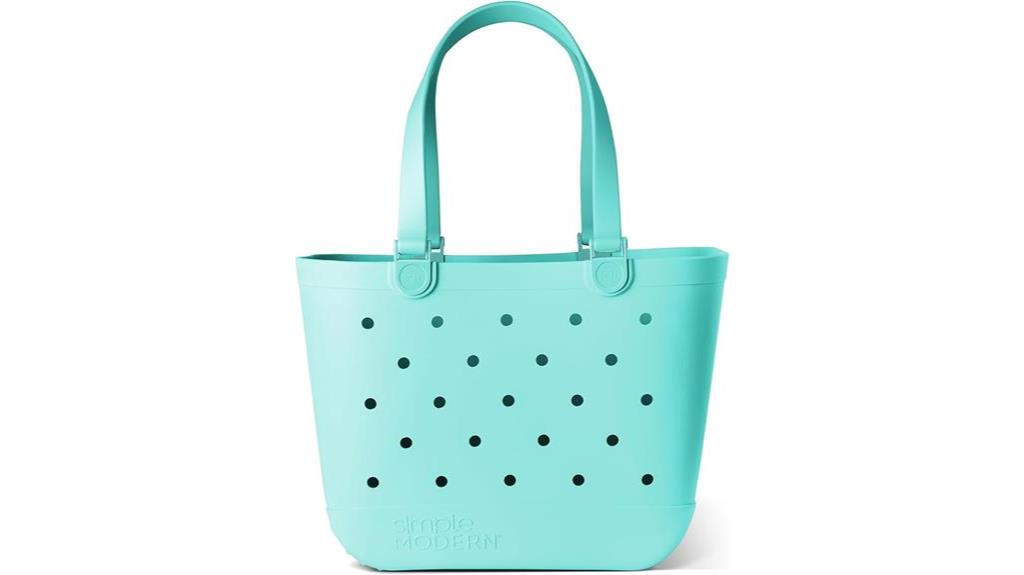 stylish rubber beach tote