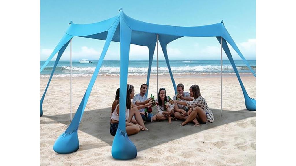 sun protection beach tent