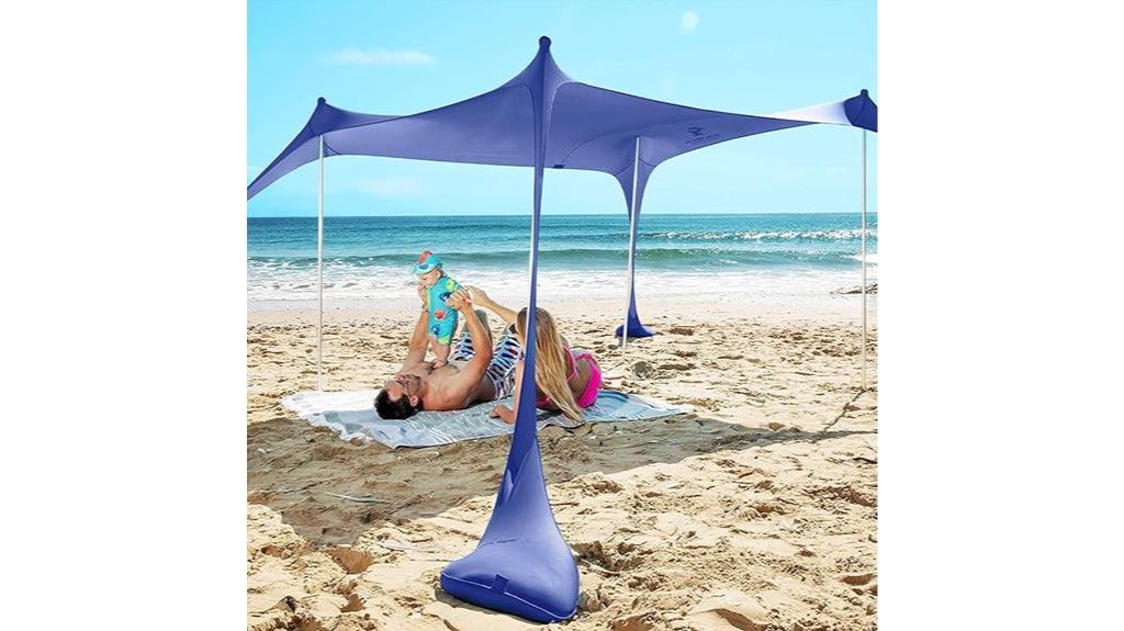 sun protection beach tent