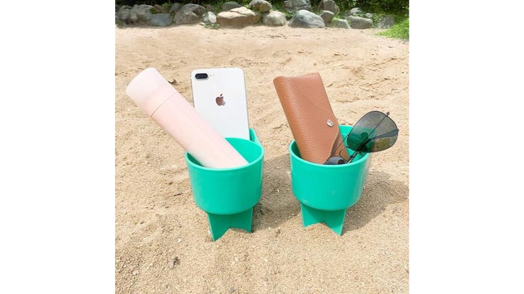 teal beach cup holder