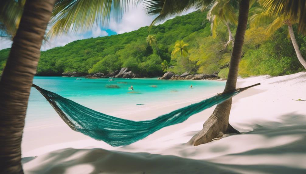 tranquil beach in caribbean