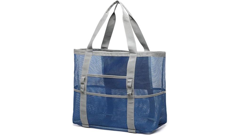 versatile mesh beach tote