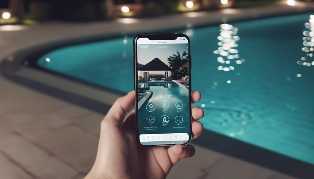 luxury pool mobile controls