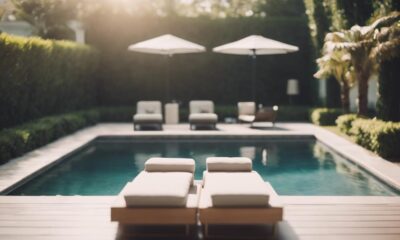 pool feature for lounging