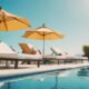 poolside sun shelf seating