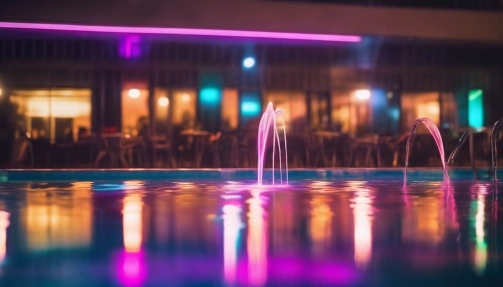 vibrant pool lighting display