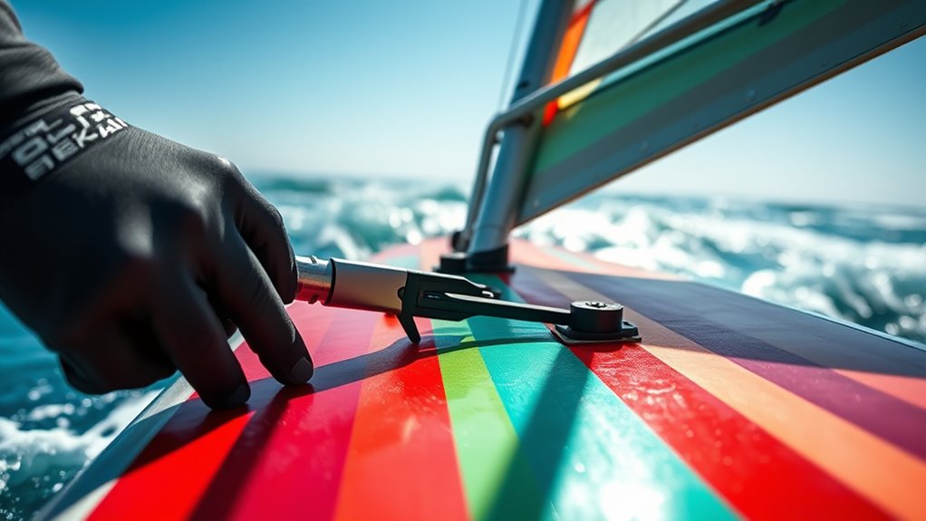 adjust mast track for conditions