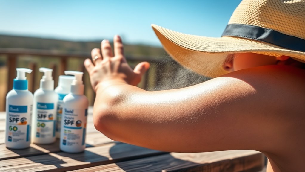 apply sunscreen thoroughly and reapply