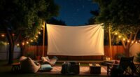 backyard movie night setup