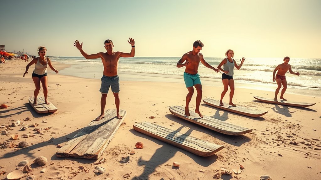 beach balance board exercises