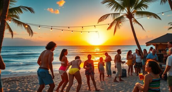 beach bar limbo contest