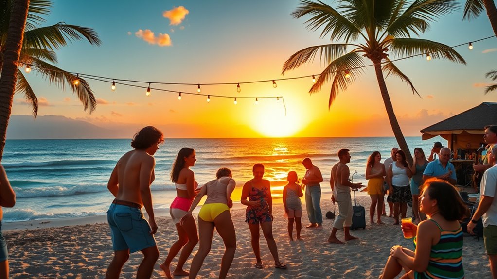 beach bar limbo contest