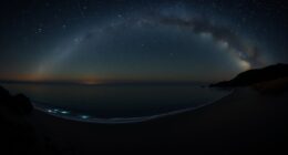 beach night sky viewing