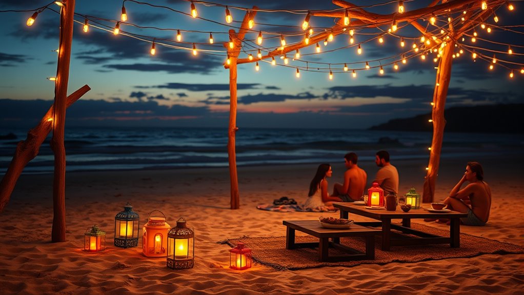 beach party lighting ideas