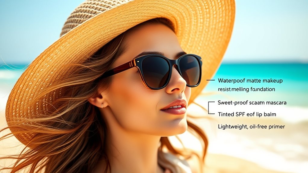 beach ready heat resistant makeup