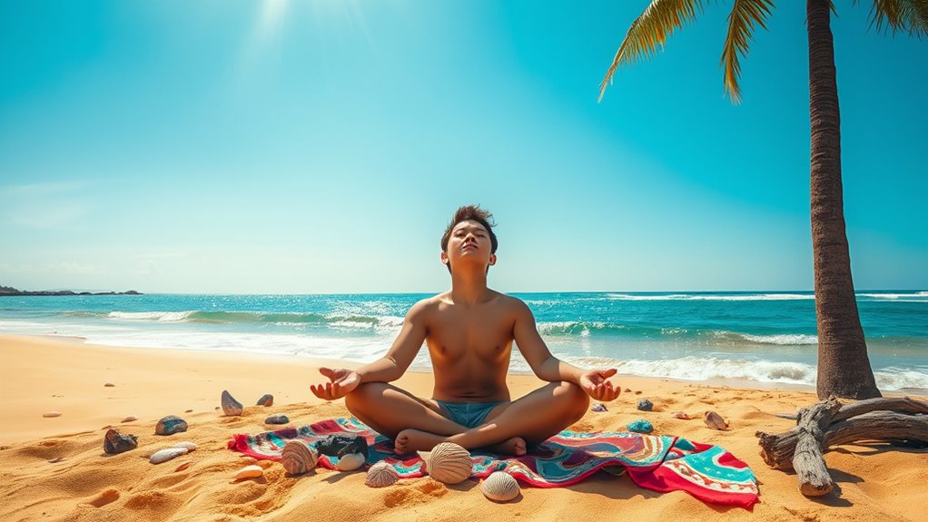 beach relaxation visualization