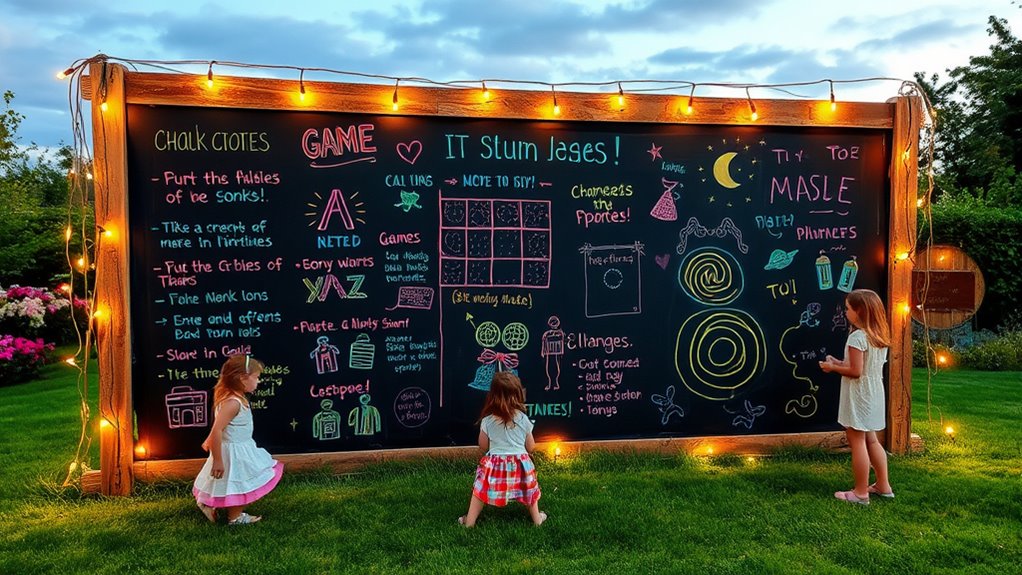 chalkboard wall party games