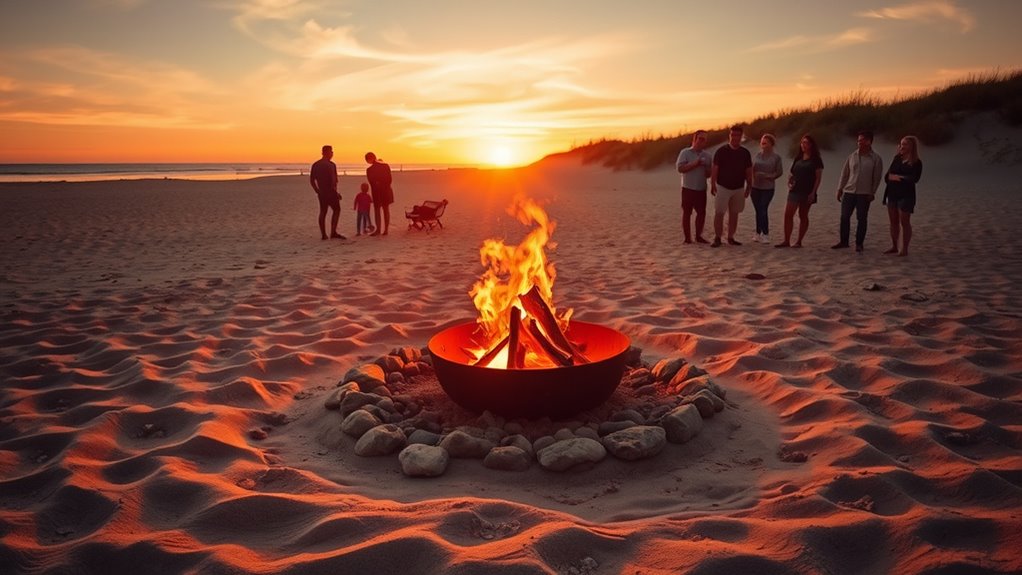 choose safe beach bonfire spot