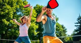 couples paddleball endurance exercises