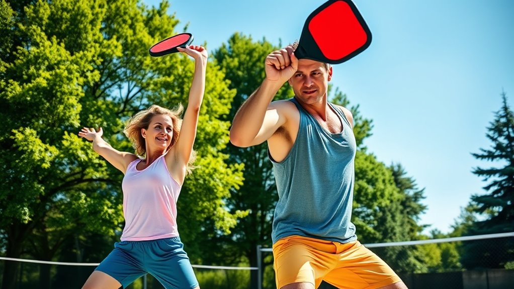 couples paddleball endurance exercises