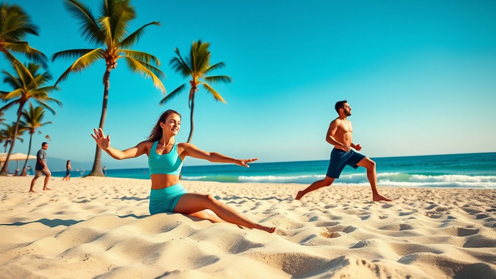 customize beach workout routines