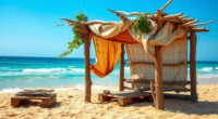 diy natural beach shade