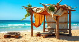 diy natural beach shade