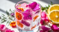 edible flower ice cubes
