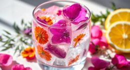 edible flower ice cubes