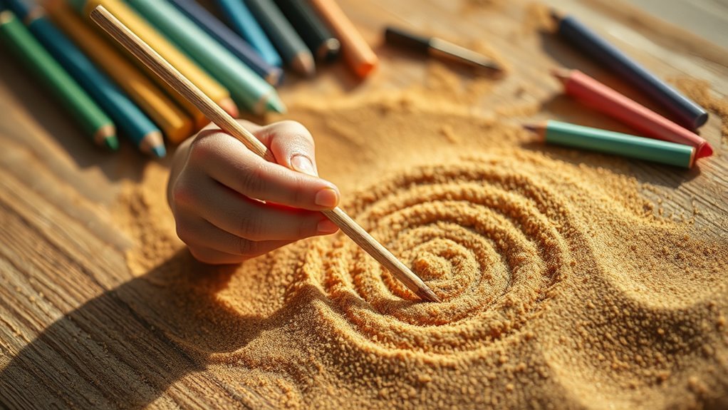 enhance sand drawing details