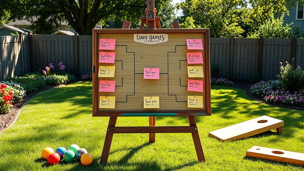 family lawn game brackets