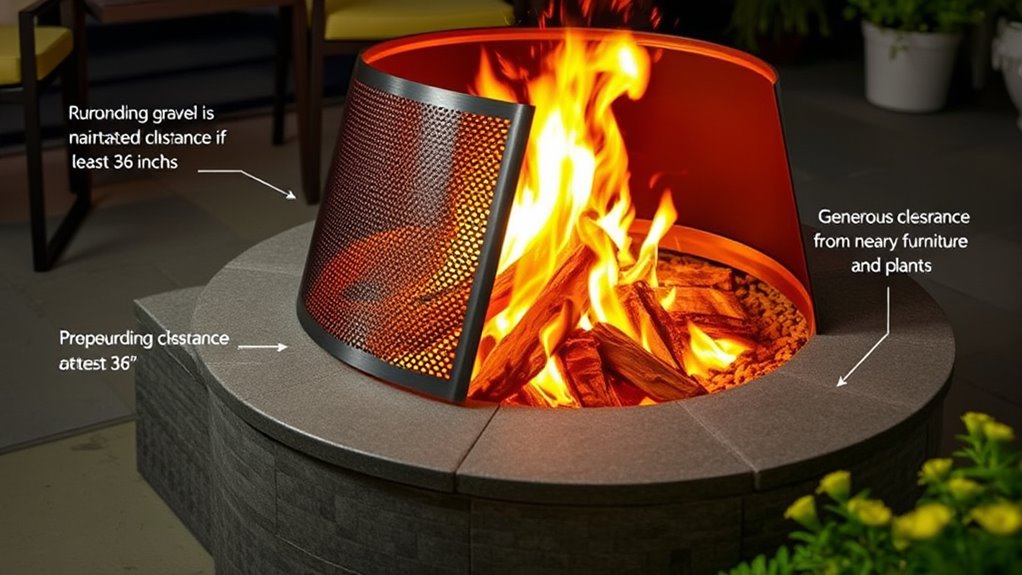 fire pit safety clearance guidelines