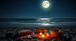 full moon beach picnic safety