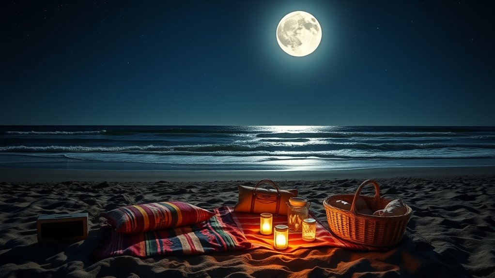 full moon beach picnic safety