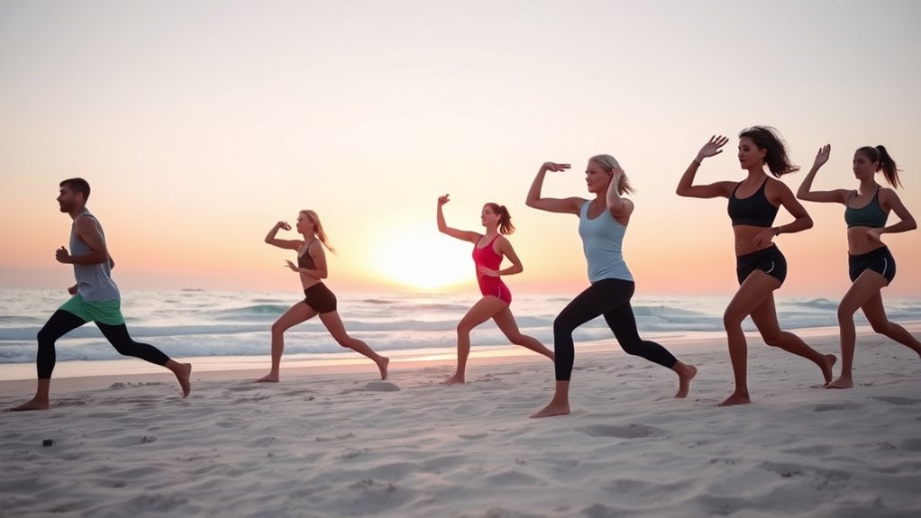 gentle beach cardio exercises