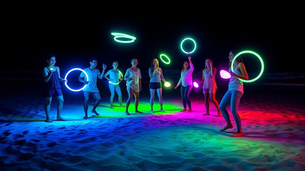 glow in the dark beach games