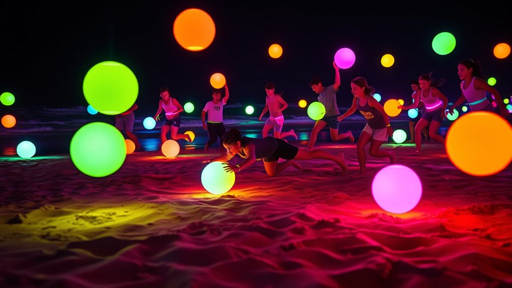 glow in the dark dodgeball fun