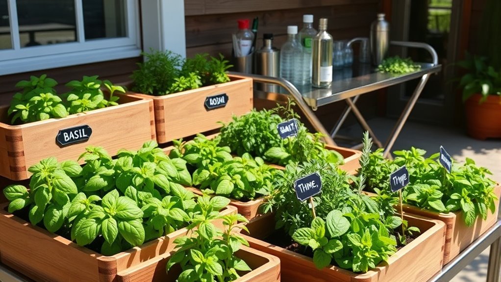 herb stations for cocktails